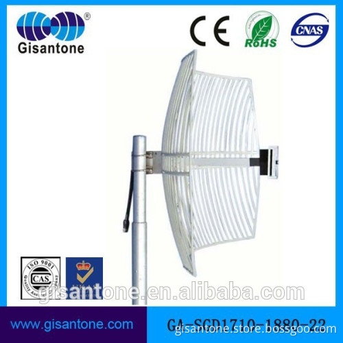 manufacture hot selling gsm 1710-1880 mhz 17dbi grid parabolic antenna